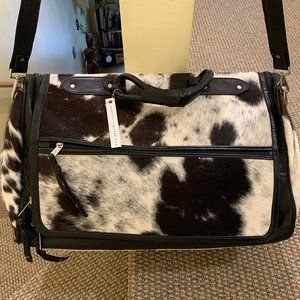 Hair on Hide Leather Travel Bag